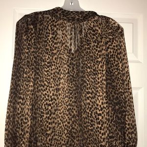 H&M cheetah blouse